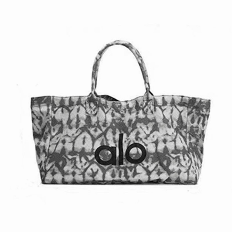Alo Yoga Canvas Shoulder Bag Unisex Large Capacity Shopping Tote Sports Gym Bag - Image 2