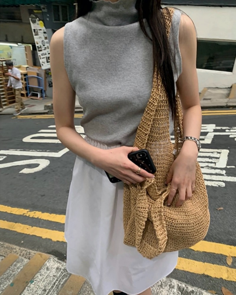 2024 Straw Woven Shoulder Bag for Women Summer Beach Vacation Large Capacity - Image 2