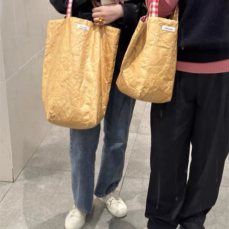 Korean Style Eco DuPont Paper Tote Bag Waterproof Tear Resistant Shopping Bag - Image 3