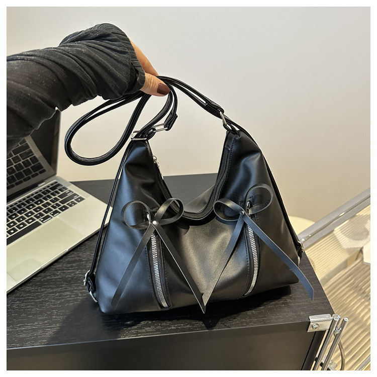 2025 New Bow Soft Multi-Use Dual Shoulder Tote Bag for Women Korean Design