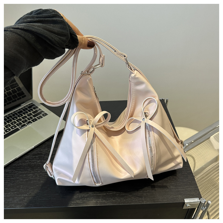 2025 New Bow Soft Multi-Use Dual Shoulder Tote Bag for Women Korean Design - Image 4