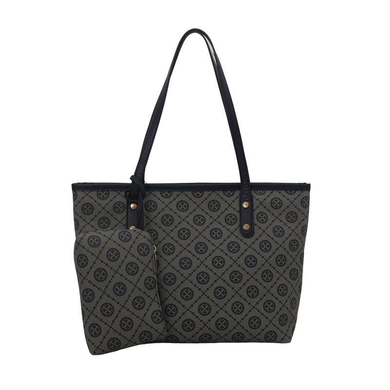 Women's Fashion Vintage Large Capacity Print Tote Bag with Pouch - Image 5