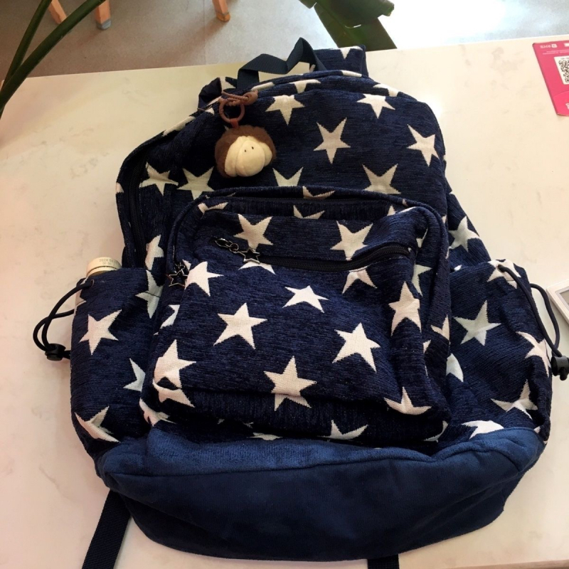 Mirenbu Star Print Large Capacity Backpack for College Students