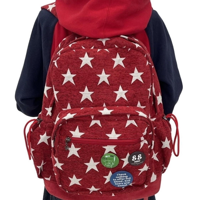 Mirenbu Star Print Large Capacity Backpack for College Students - Image 4