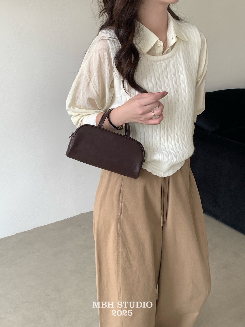 MBH Minimalist Mini Bowling Bag in Vegetable-Tanned Leather with Strap